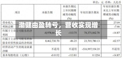 渤健由盈转亏	，营收实现增长-第2张图片
