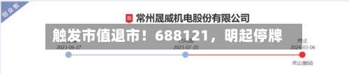 触发市值退市！688121	，明起停牌-第2张图片