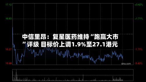 中信里昂：复星医药维持“跑赢大市”评级 目标价上调1.9%至27.1港元-第1张图片