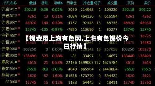 【锡费用上海有色网,上海有色锡价今日行情】-第2张图片