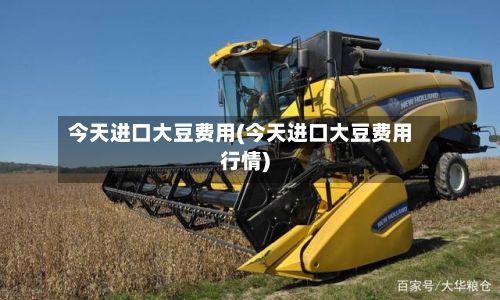 今天进口大豆费用(今天进口大豆费用行情)-第3张图片
