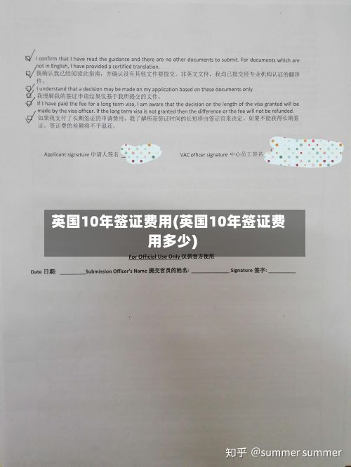 英国10年签证费用(英国10年签证费用多少)