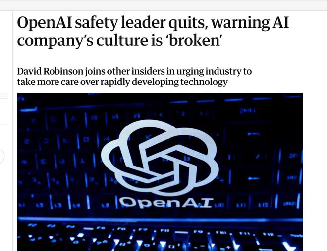 OpenAI安全负责人辞职：企业文化“已崩溃	”，AI竞赛该减速了吗？